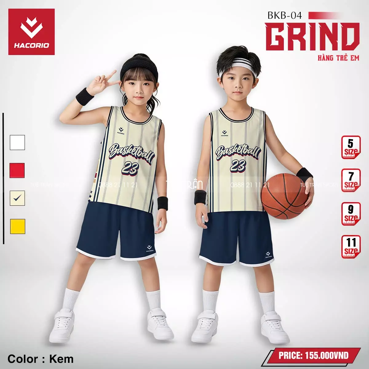 Quần áo bóng rổ trẻ em - Hacorio Grind