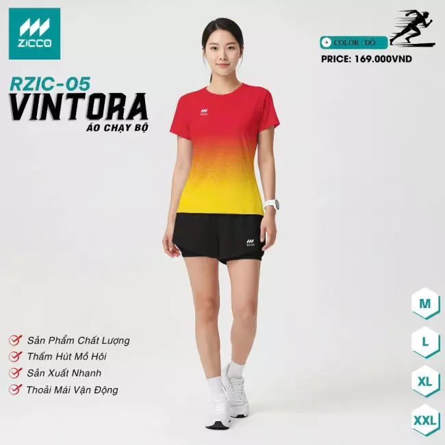 Áo chạy bộ Nữ - Zicco Vintora