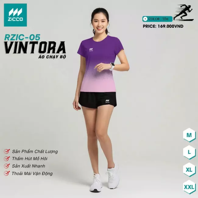 Áo chạy bộ Nữ - Zicco Vintora