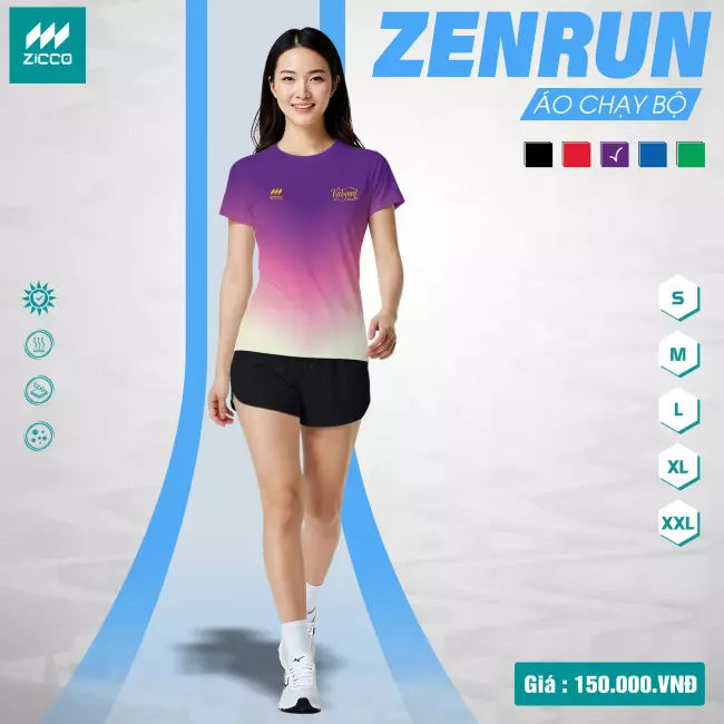 Áo chạy bộ Nữ - Zicco Zenrun