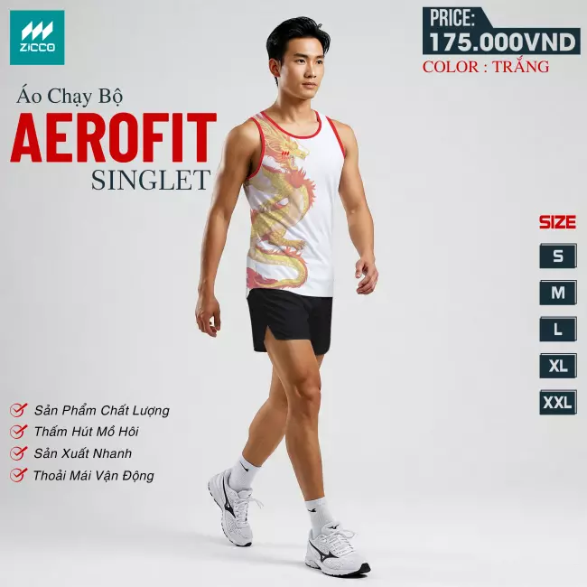 Áo chạy bộ sát nách - Zicco Aerofit