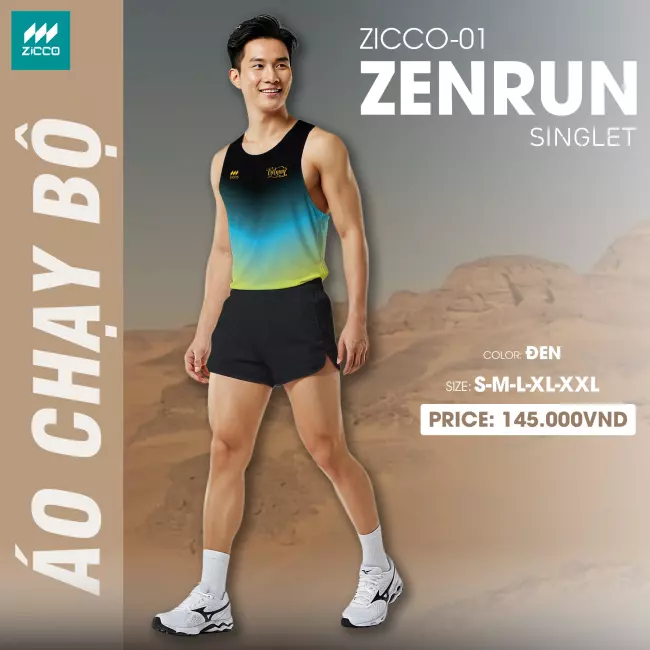 Áo chạy bộ sát nách - Zicco Zenrun