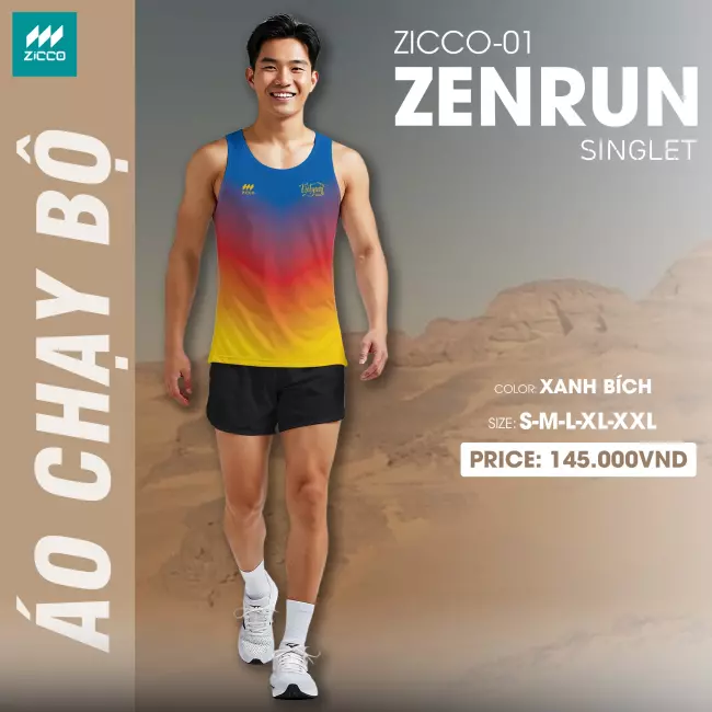 Áo chạy bộ sát nách - Zicco Zenrun