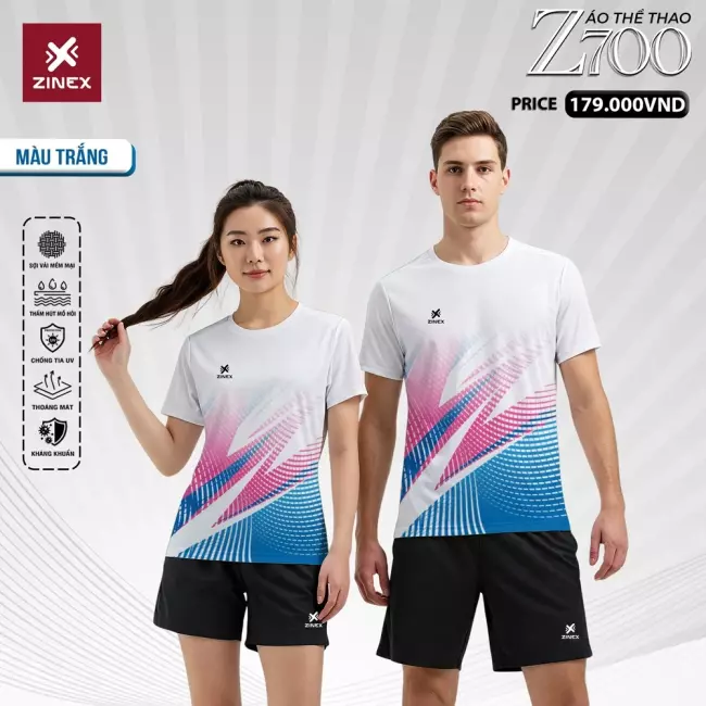 Áo pickleball Nam - Zinex Z700