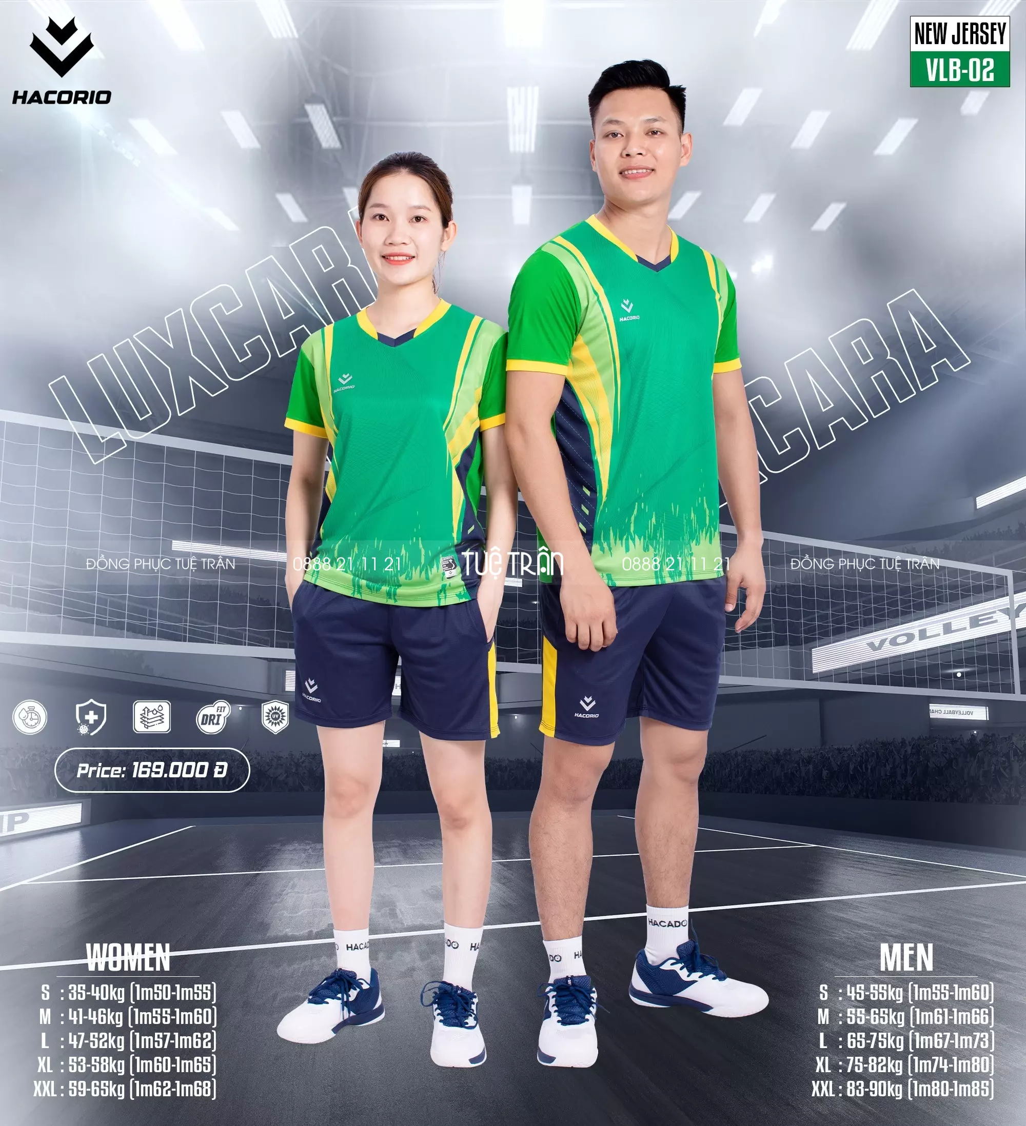 Quần áo bóng chuyền nữ Hacorio Luxcara