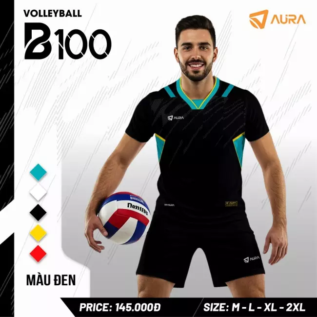 Quần áo bóng chuyền nam Aura B100