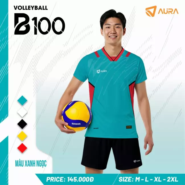 Quần áo bóng chuyền nam Aura B100