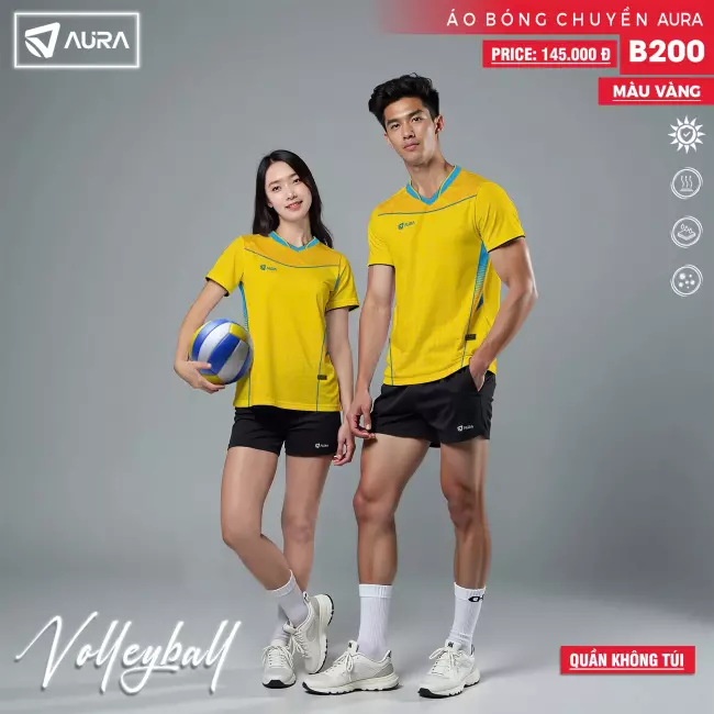 Quần áo bóng chuyền nữ Aura B200