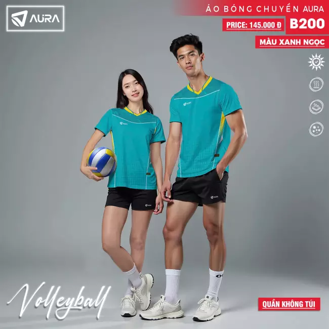 Quần áo bóng chuyền nam Aura B200