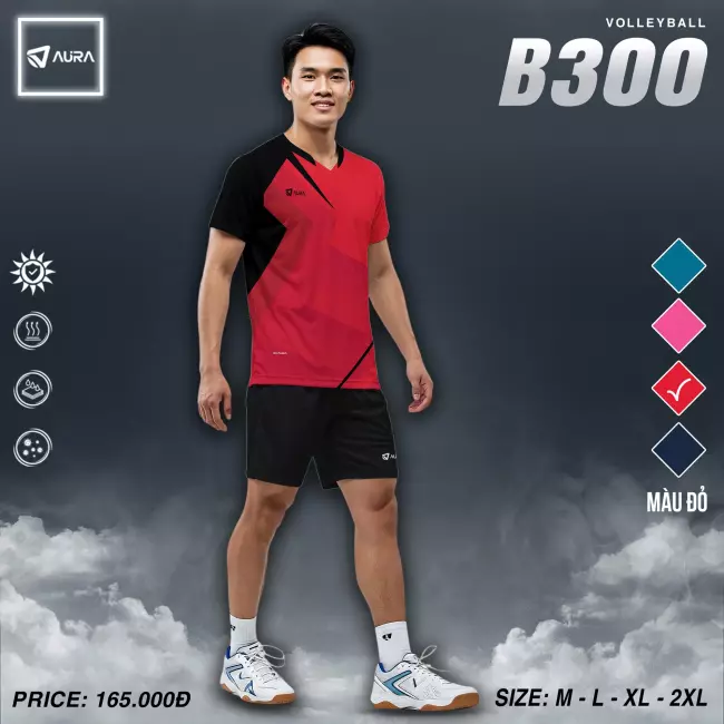 Quần áo bóng chuyền Nam - Aura B300