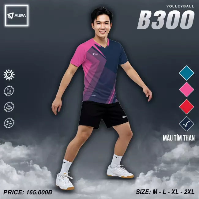Quần áo bóng chuyền Nam - Aura B300