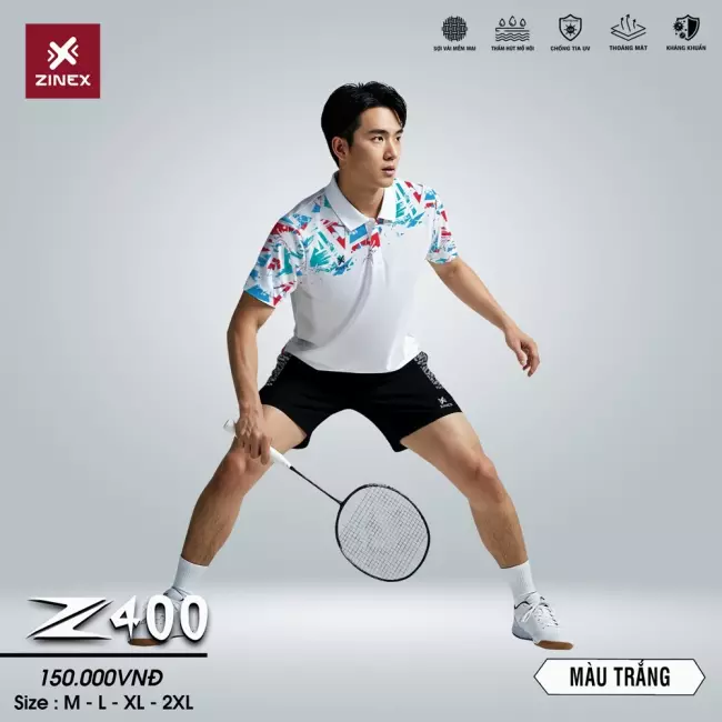 Áo cầu lông Nam - Zinex Z400
