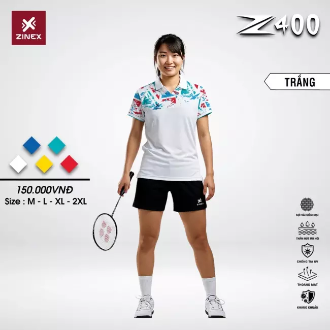 Áo cầu lông Nữ - Zinex Z400