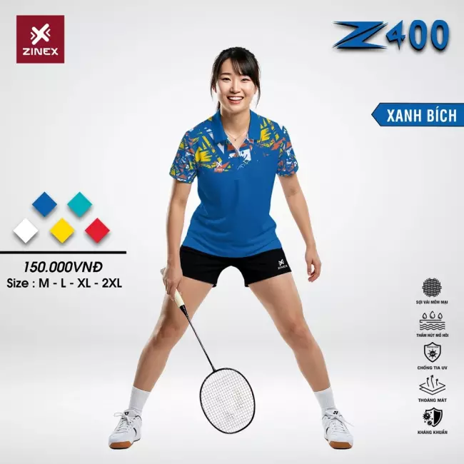 Áo cầu lông Nữ - Zinex Z400