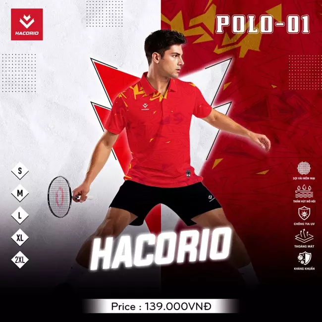 Áo cổ trụ thể thao Hacorio Polo 01