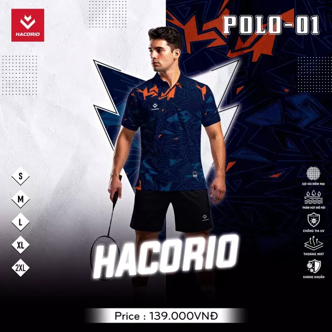 Áo cổ trụ thể thao Hacorio Polo 01