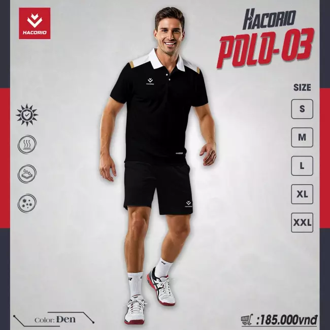 Áo cổ trụ thể thao Hacorio Polo 03