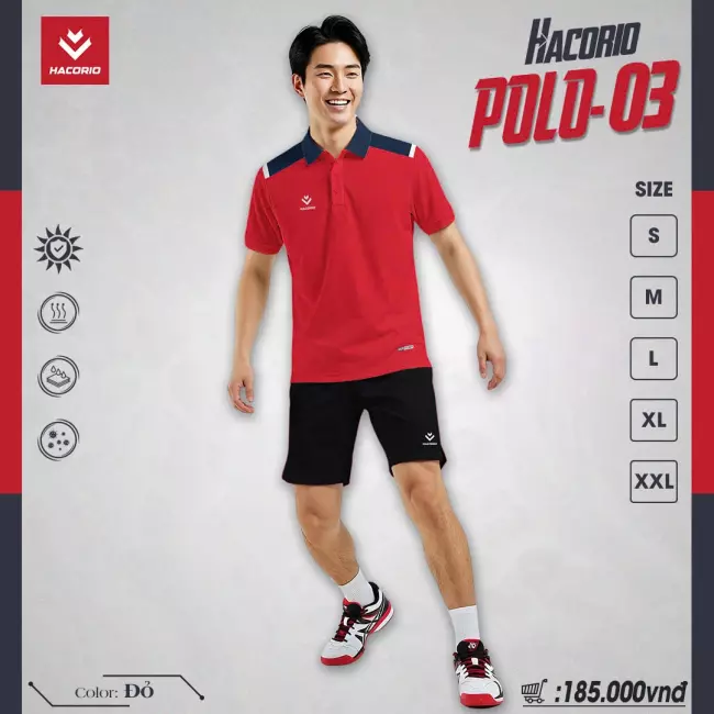 Áo cổ trụ thể thao Hacorio Polo 03