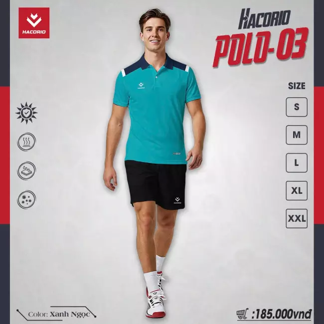 Áo cổ trụ thể thao Hacorio Polo 03