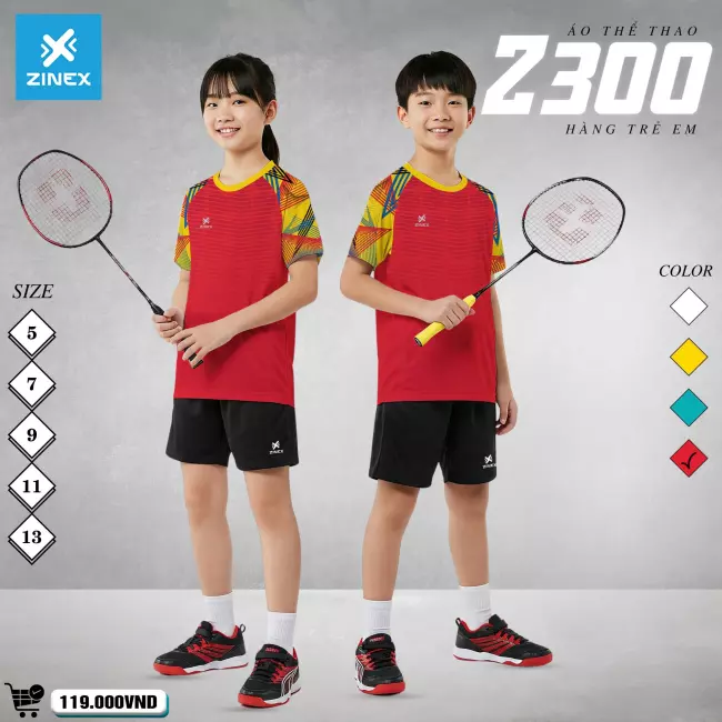 Áo cầu lông trẻ em - Zinex Z300