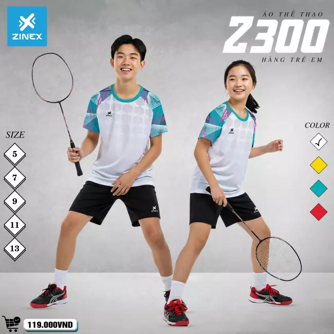Áo cầu lông trẻ em - Zinex Z300