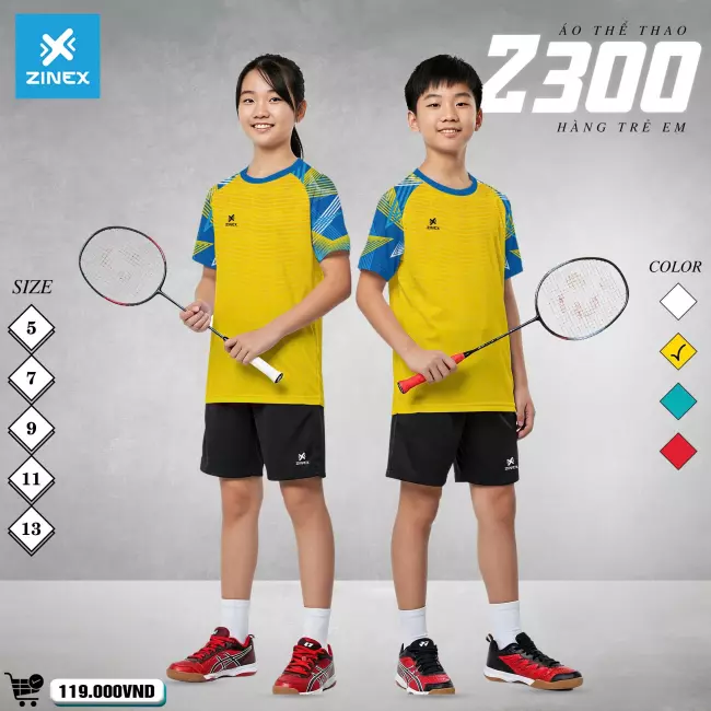Áo cầu lông trẻ em - Zinex Z300