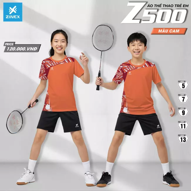 Áo cầu lông trẻ em - Zinex Z500