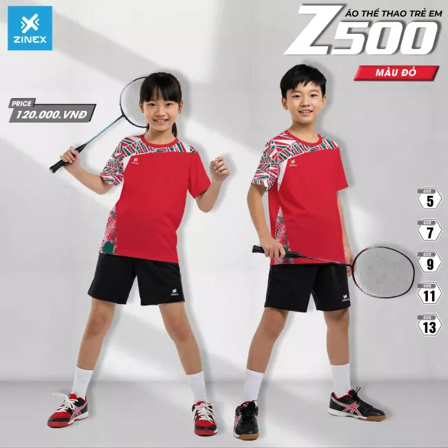 Áo cầu lông trẻ em - Zinex Z500