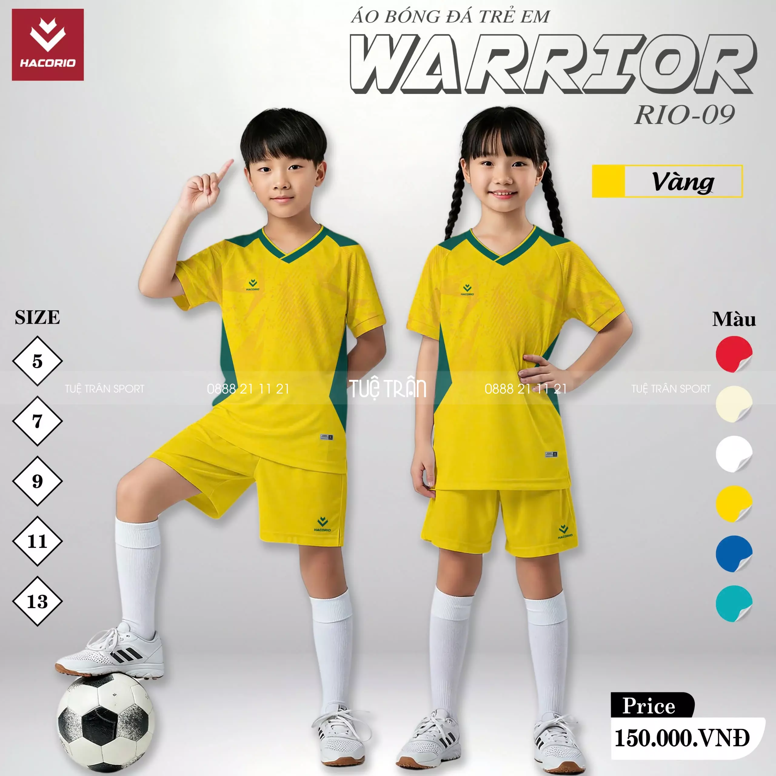 Quần áo bóng đá trẻ em Hacorio Rio Warrior