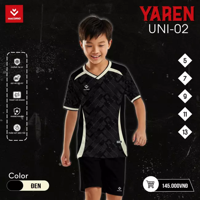Quần áo bóng đá trẻ em Hacorio Unipro Yaren