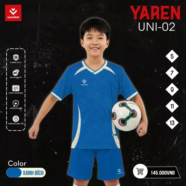 Quần áo bóng đá trẻ em Hacorio Unipro Yaren