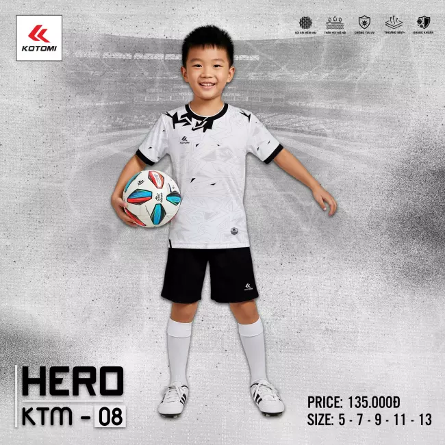 Quần áo bóng đá trẻ em Kotomi Hero