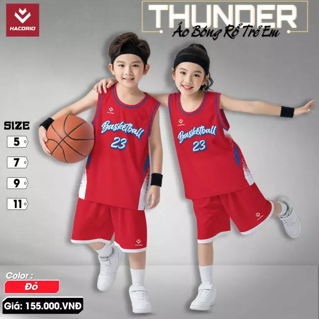 Quần áo bóng rổ trẻ em - Hacorio Thunder