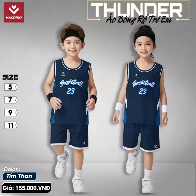 Quần áo bóng rổ trẻ em - Hacorio Thunder
