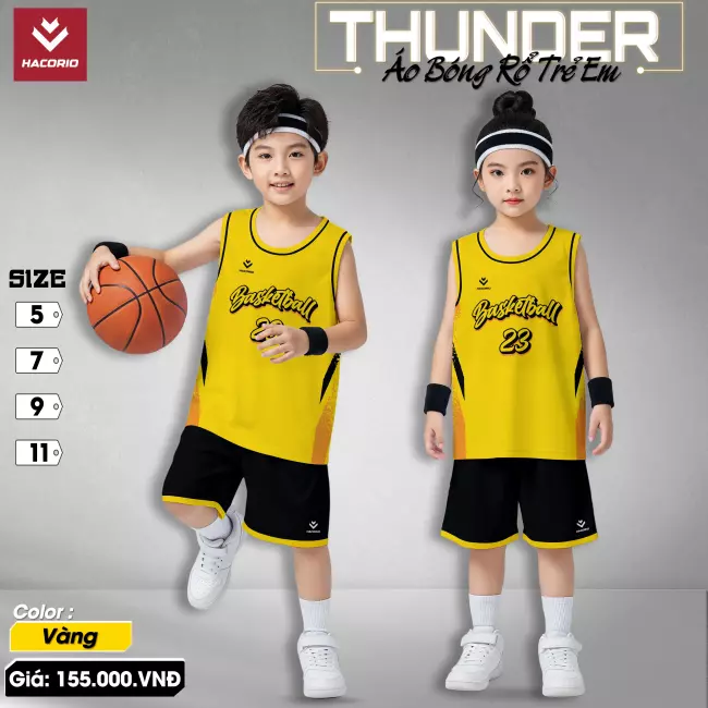 Quần áo bóng rổ trẻ em - Hacorio Thunder